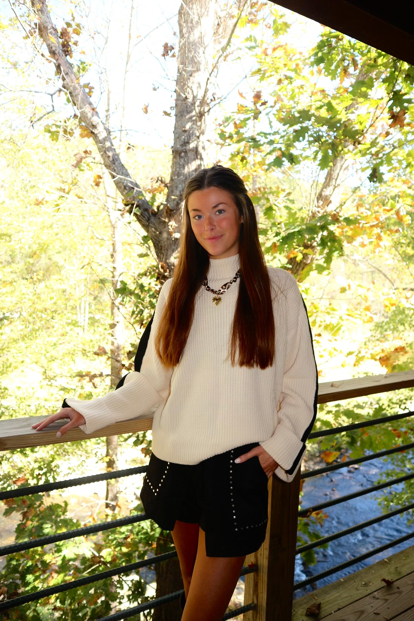 Ivory Boldline Sweater