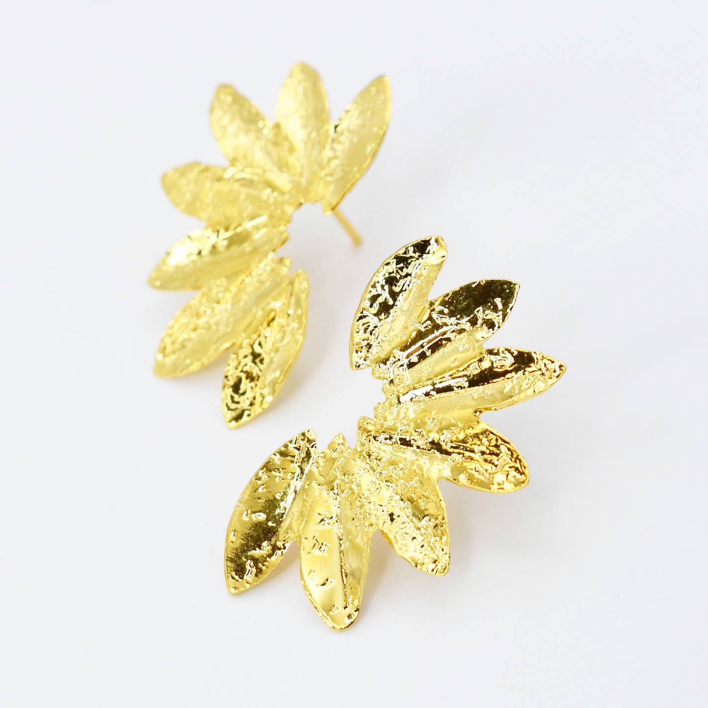 Gold Winged Statement Earrings