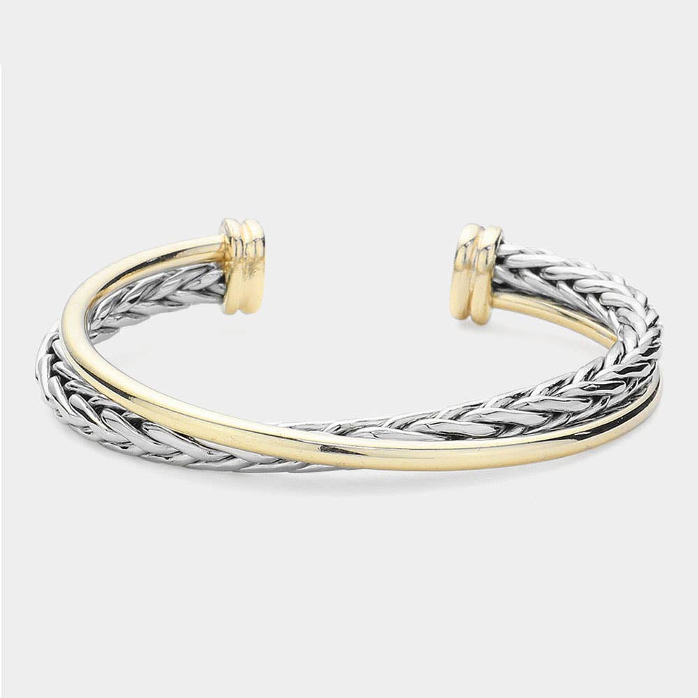 Two Tone Cuff Bracelet