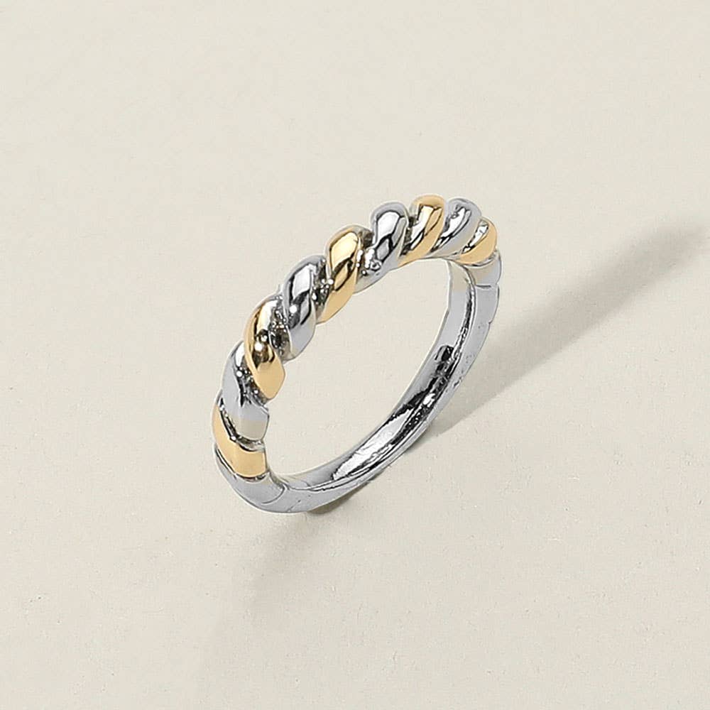 Two Tone Twist Ring