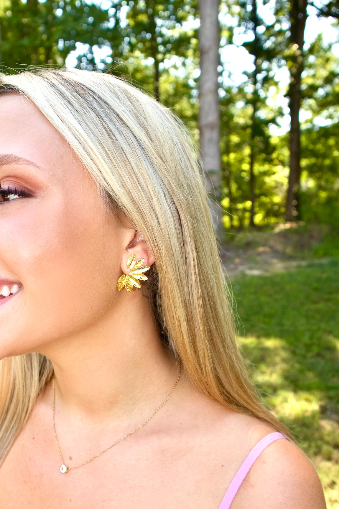 Gold Winged Statement Earrings