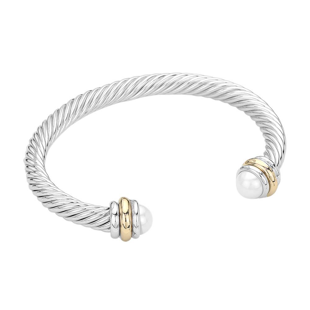 Two Tone Pearl Cuff
