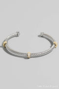 Two Tone Cuff Bracelet