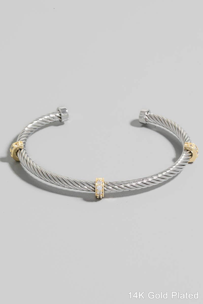 Two Tone Cuff Bracelet