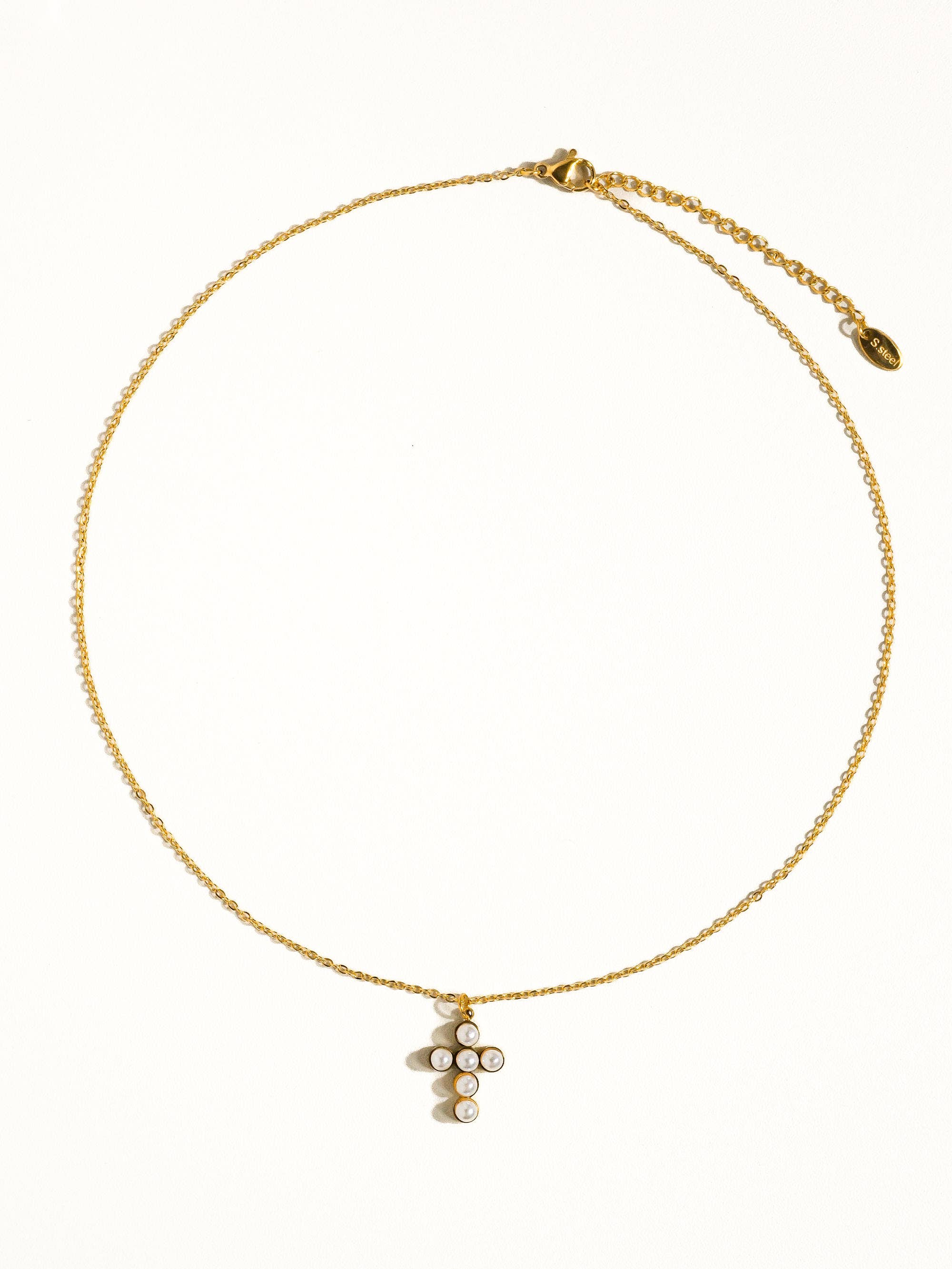 Pearl Cross Necklace