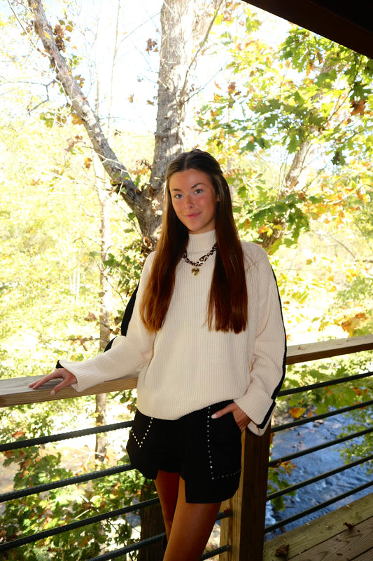 Ivory Boldline Sweater