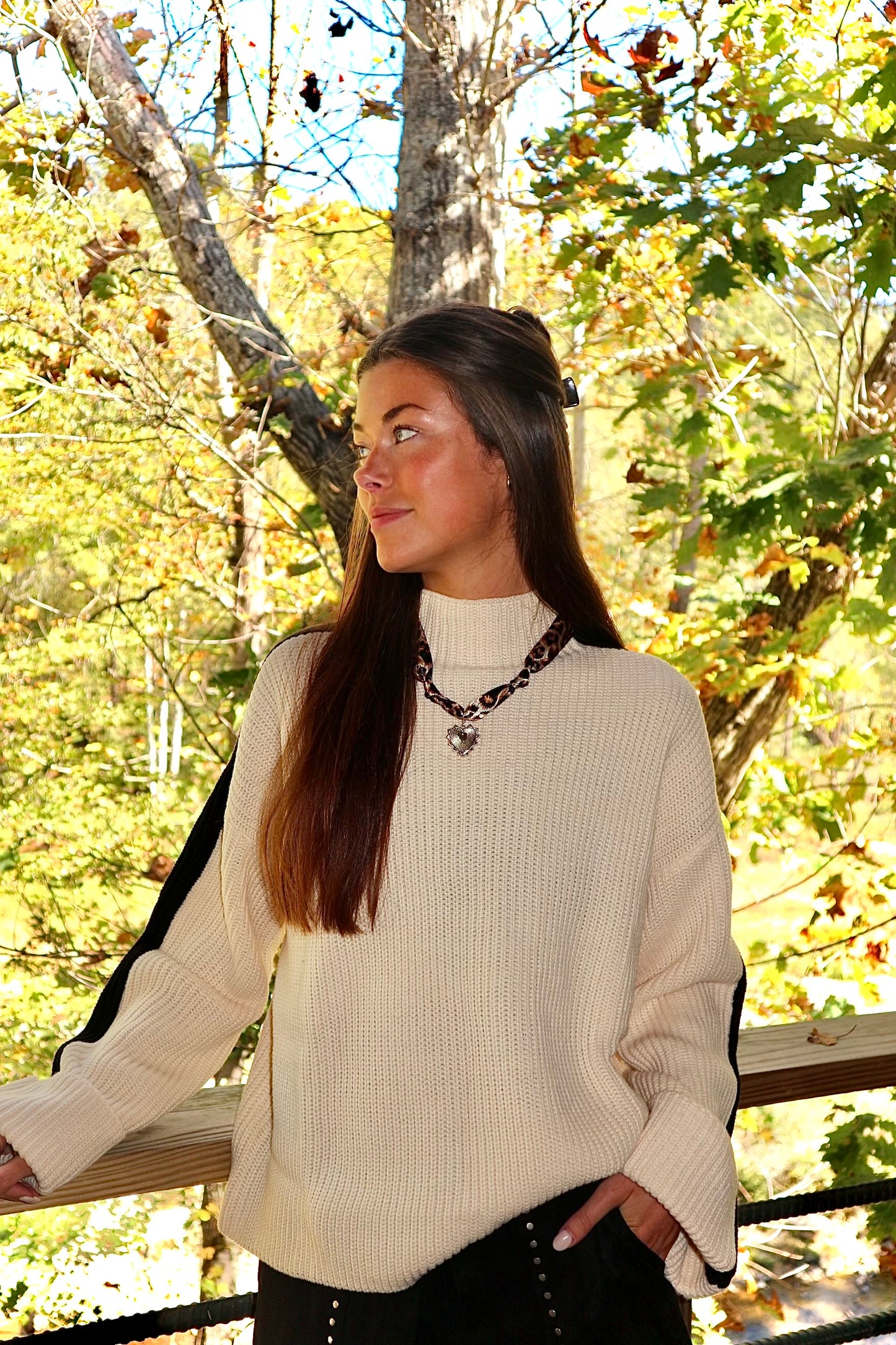 Ivory Boldline Sweater