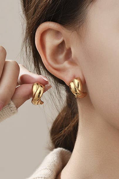 Gold Huggie Earrings