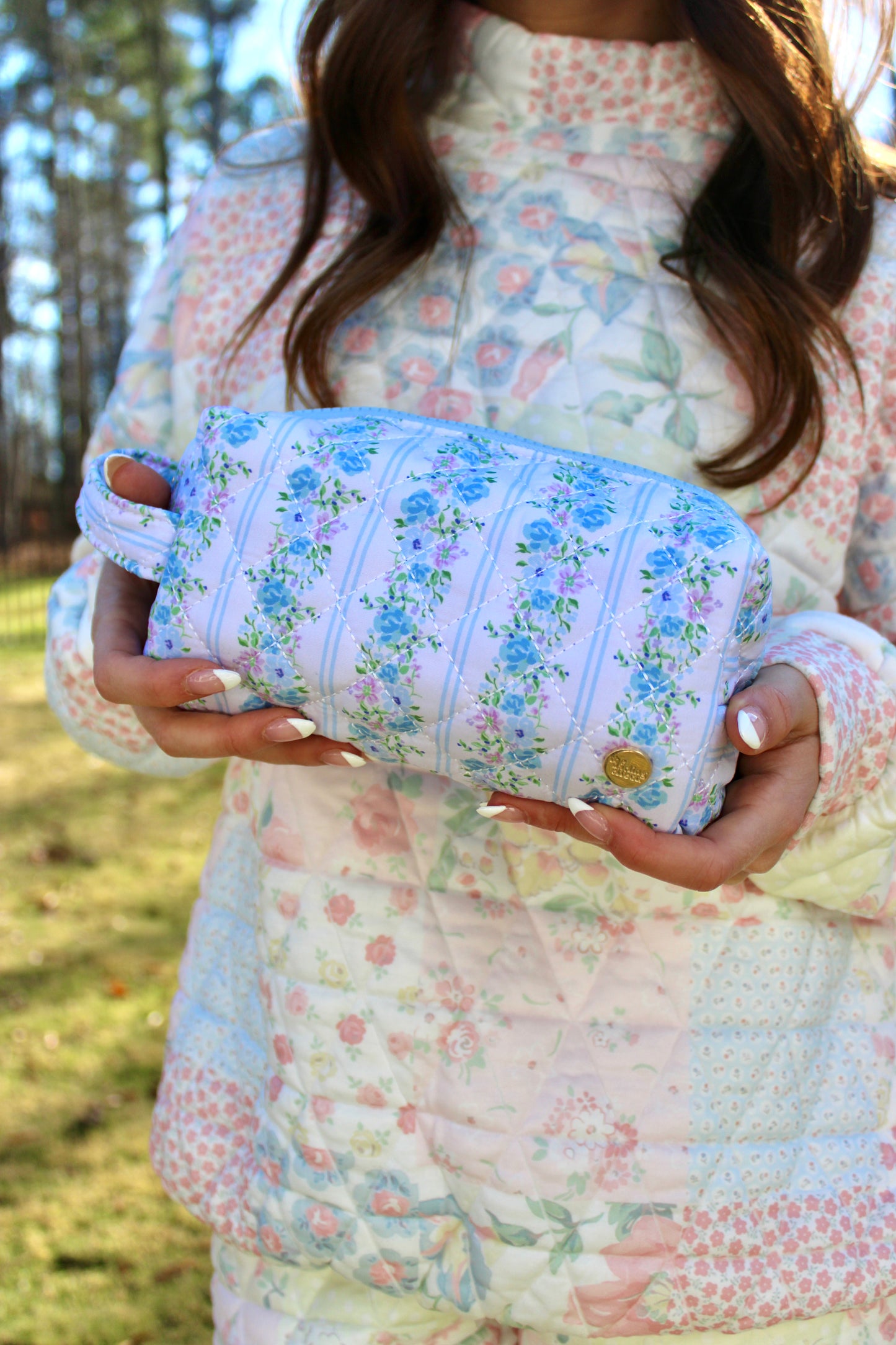 Quilted Cosmetic Pouch