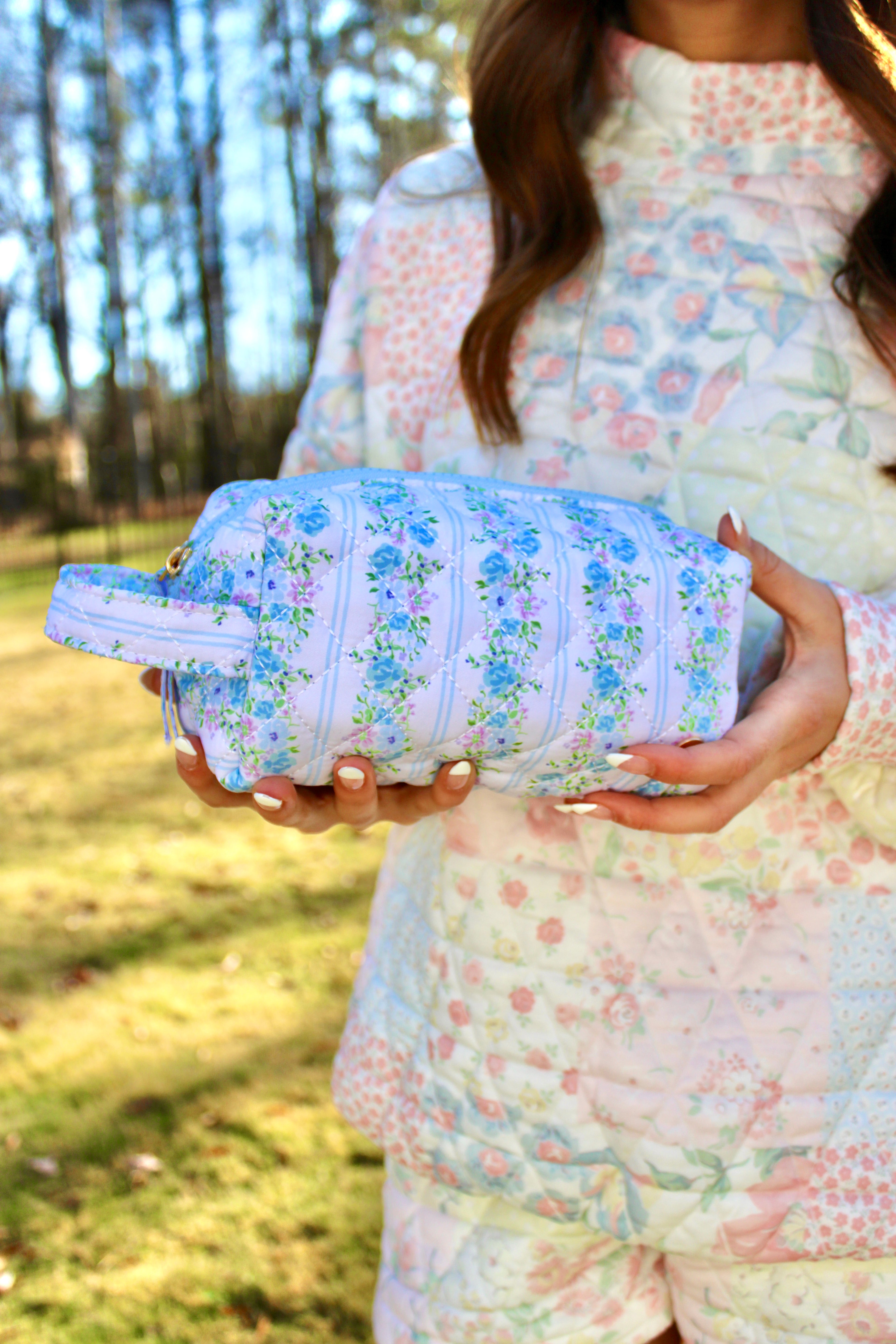 Quilted Cosmetic Pouch