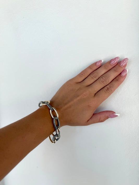 Two Tone Toggle Bracelet