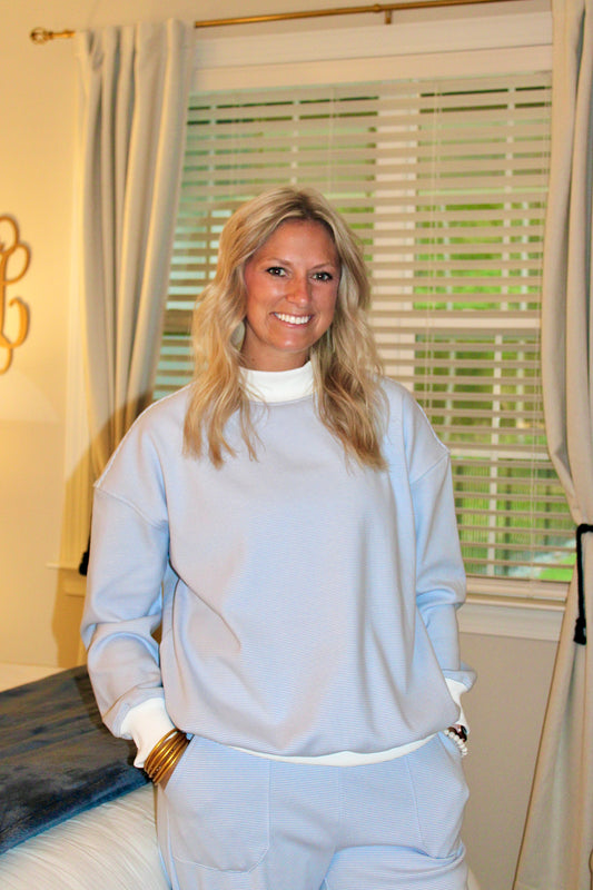 Seeing Stripes Mock Neck