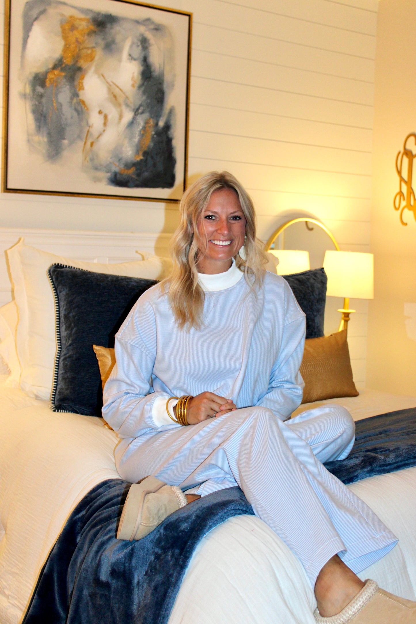 Seeing Stripes Mock Neck