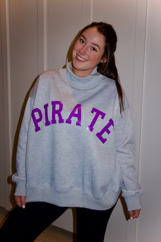 Purple Mock Neck