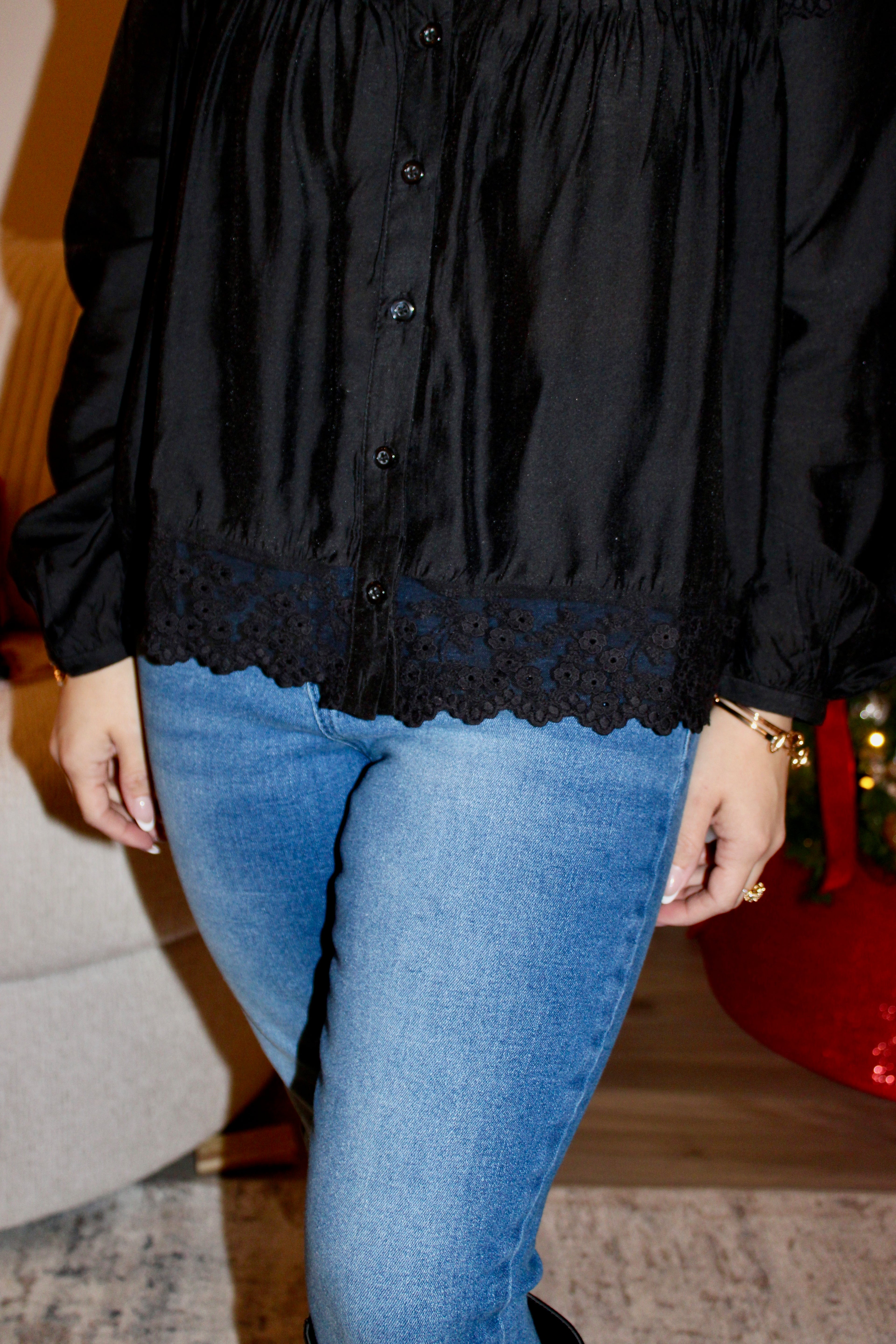 Pleats Button Down Top