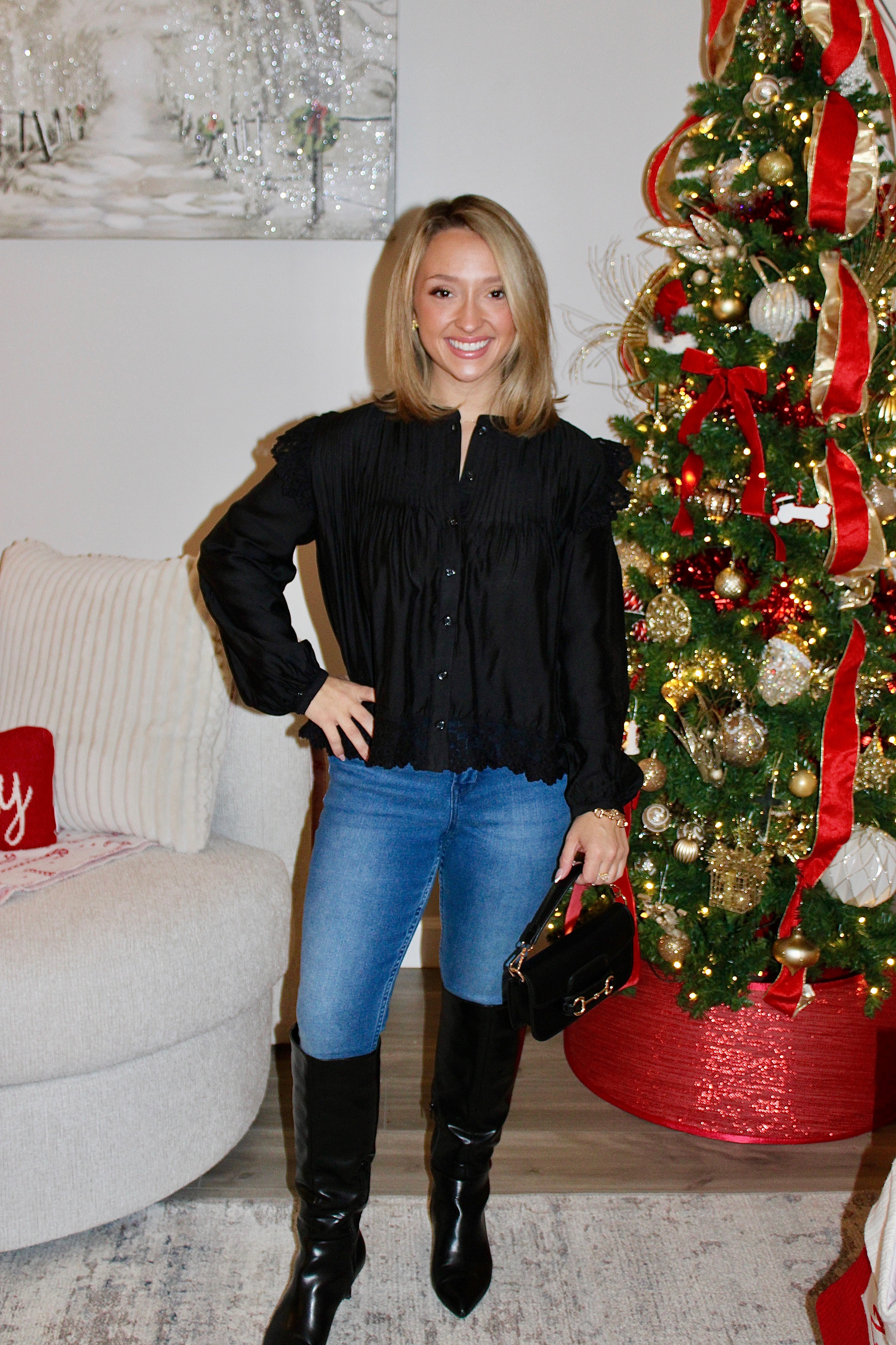 Pleats Button Down Top