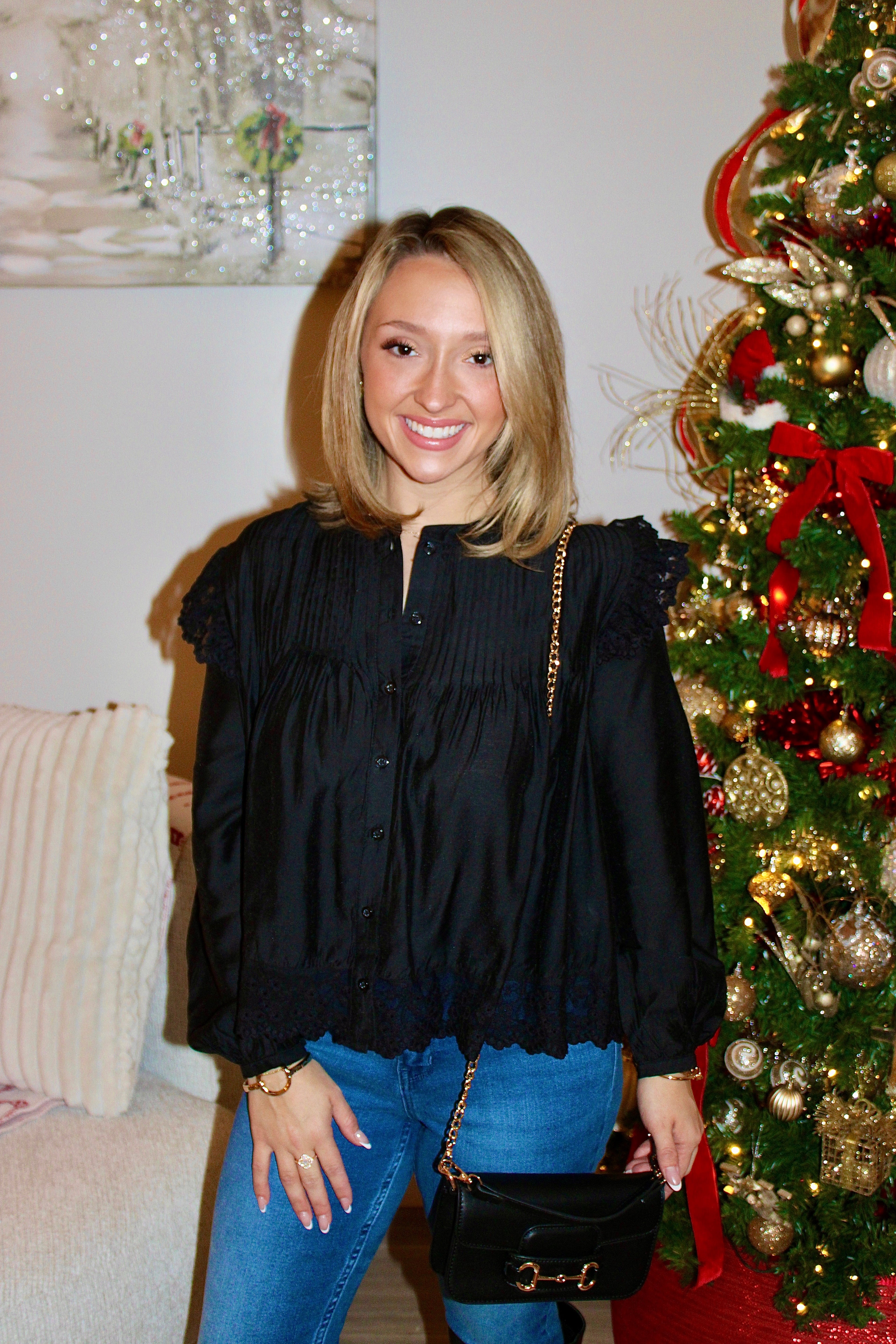 Pleats Button Down Top