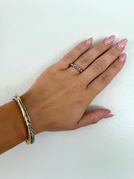 Two Tone Twist Ring