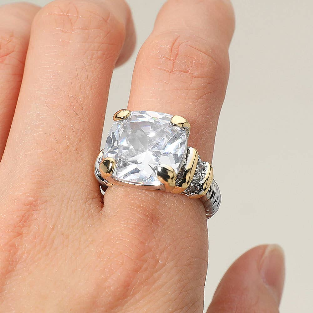 Two Tone Statement Ring